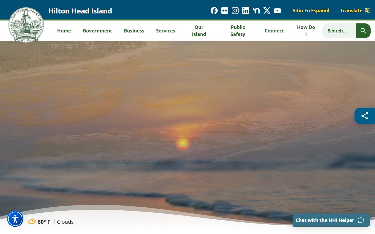Hilton Head Island police department page for arrest records and public safety