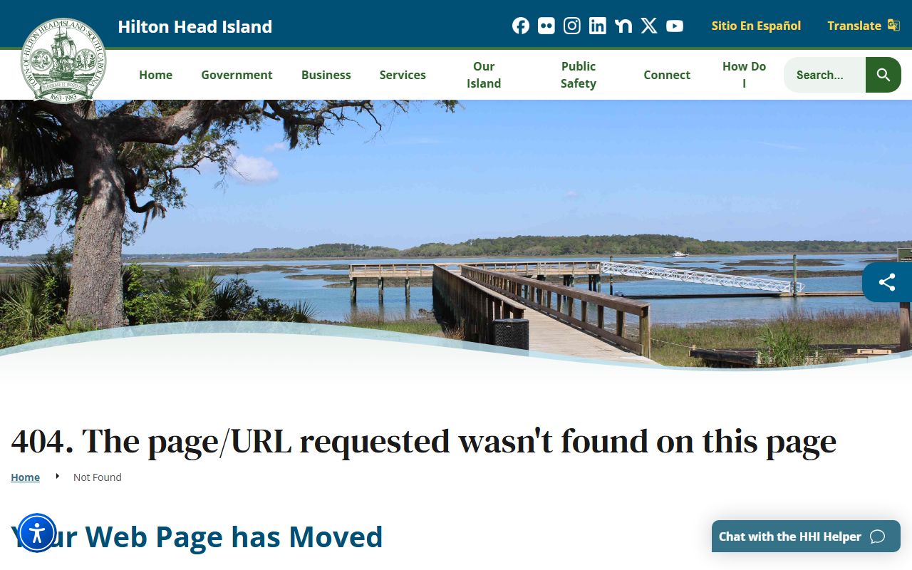 Hilton Head Island police services page with links to arrest resources and community programs