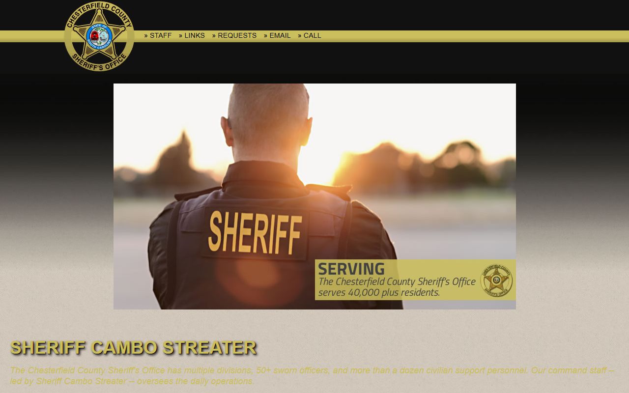 Chesterfield County Sheriff's Office website for Chesterfield County recent arrests