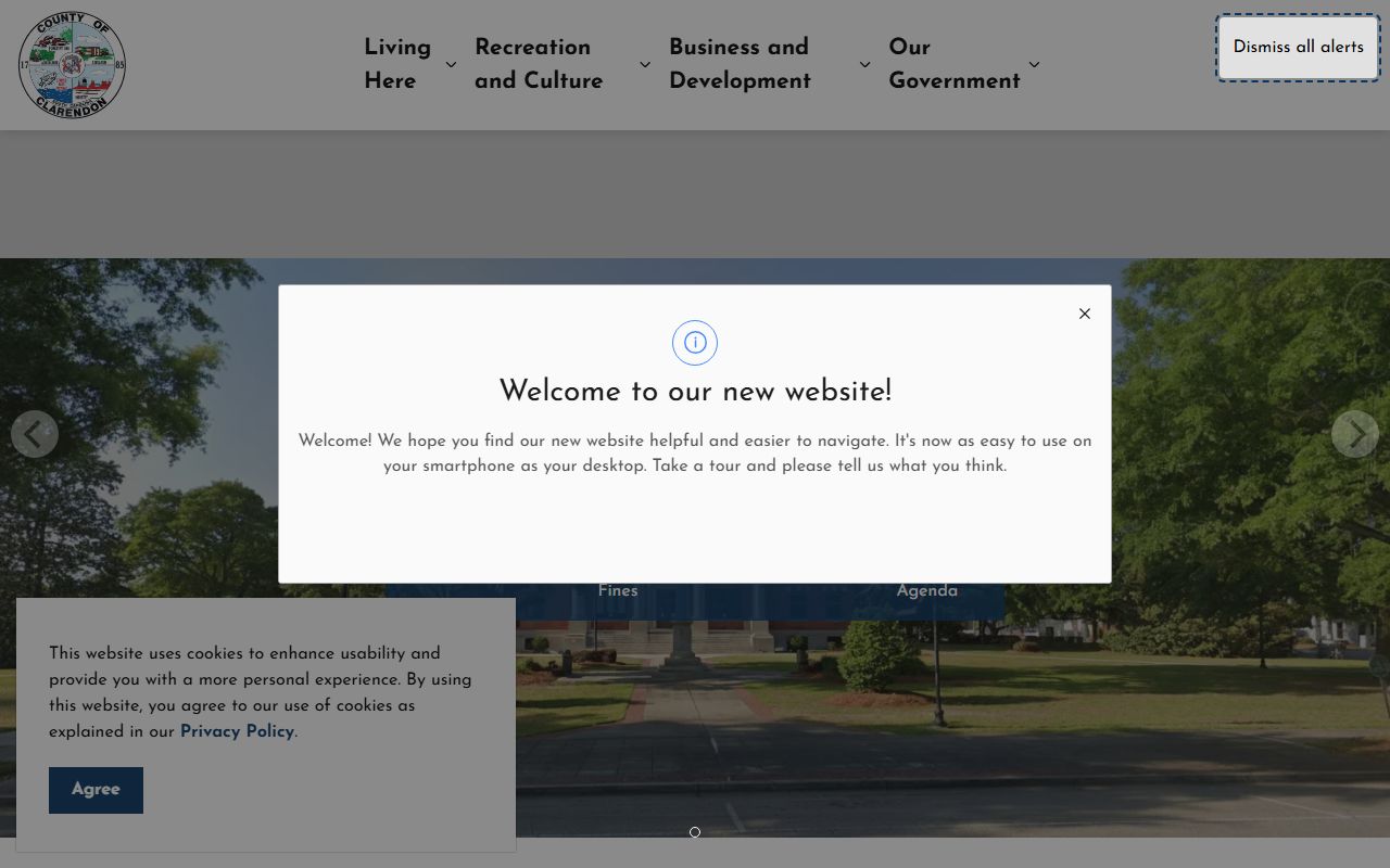 Clarendon County government website for recent arrests public records