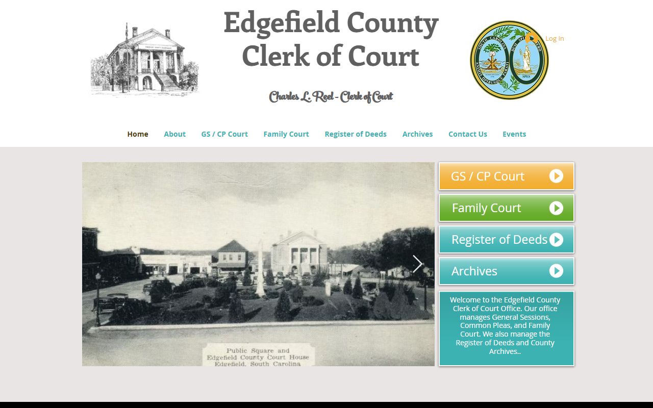 Edgefield County Sheriff's Office and Clerk of Court for arrest records