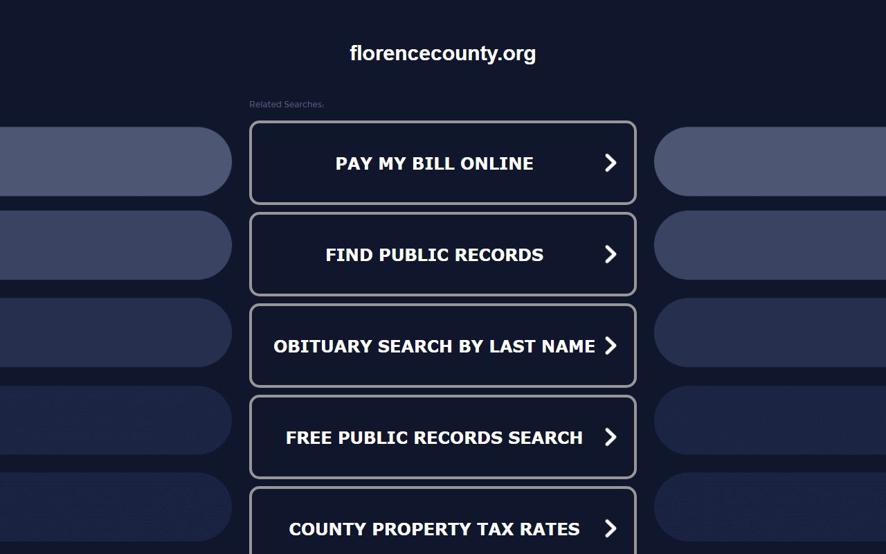 Florence County government website for public records and services
