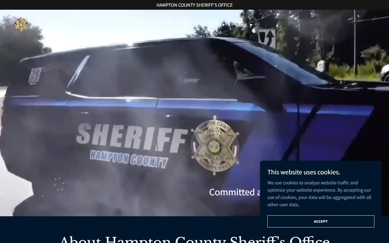 Hampton County Sheriff's Office website for recent arrests information