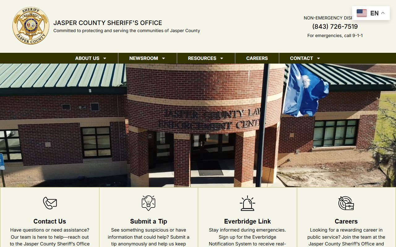 Jasper County Sheriff's Office website for recent arrests