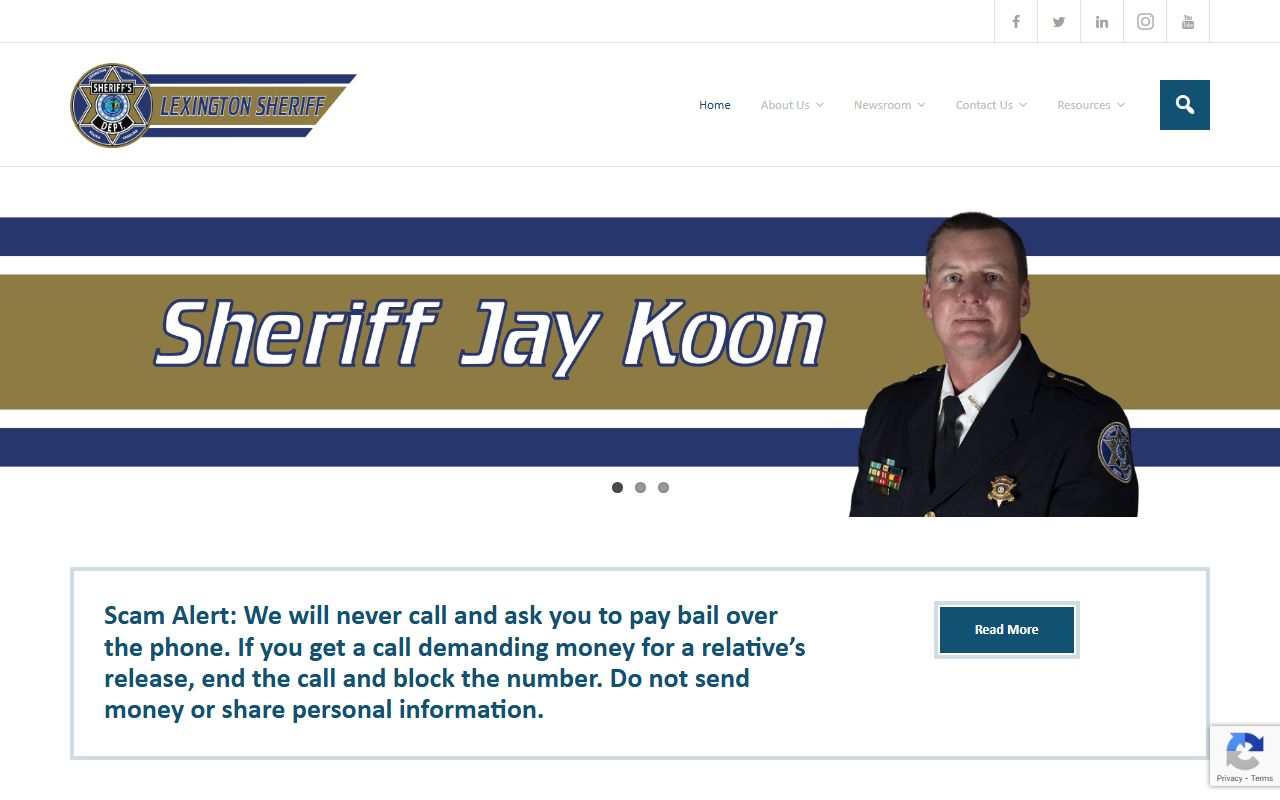 Lexington County Sheriff's Department website for recent arrests