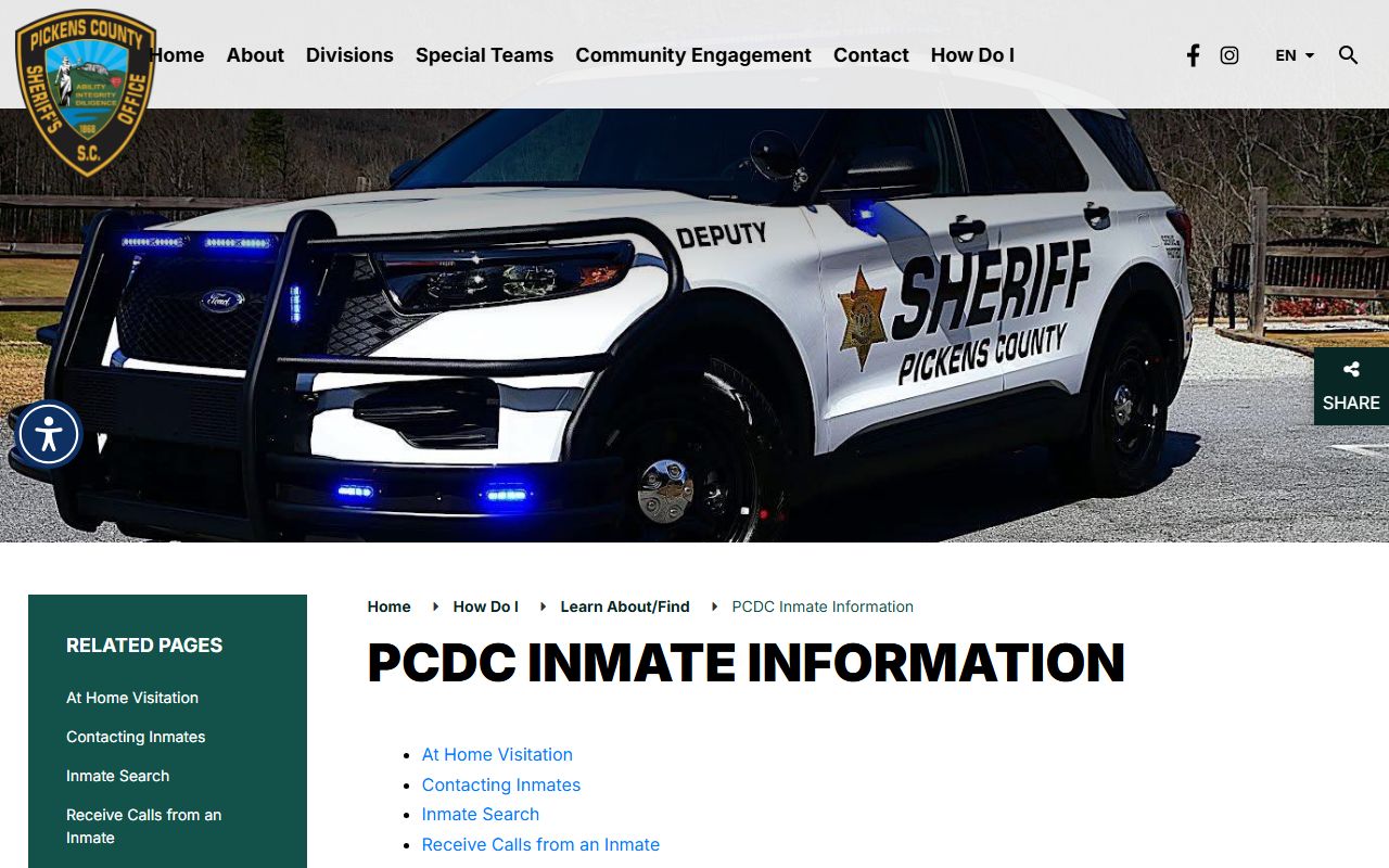 Pickens County Detention Center inmate information for Pickens County recent arrests