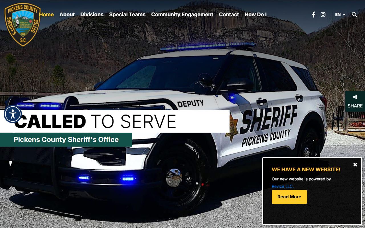 Pickens County Sheriff's Office website for Pickens County recent arrests