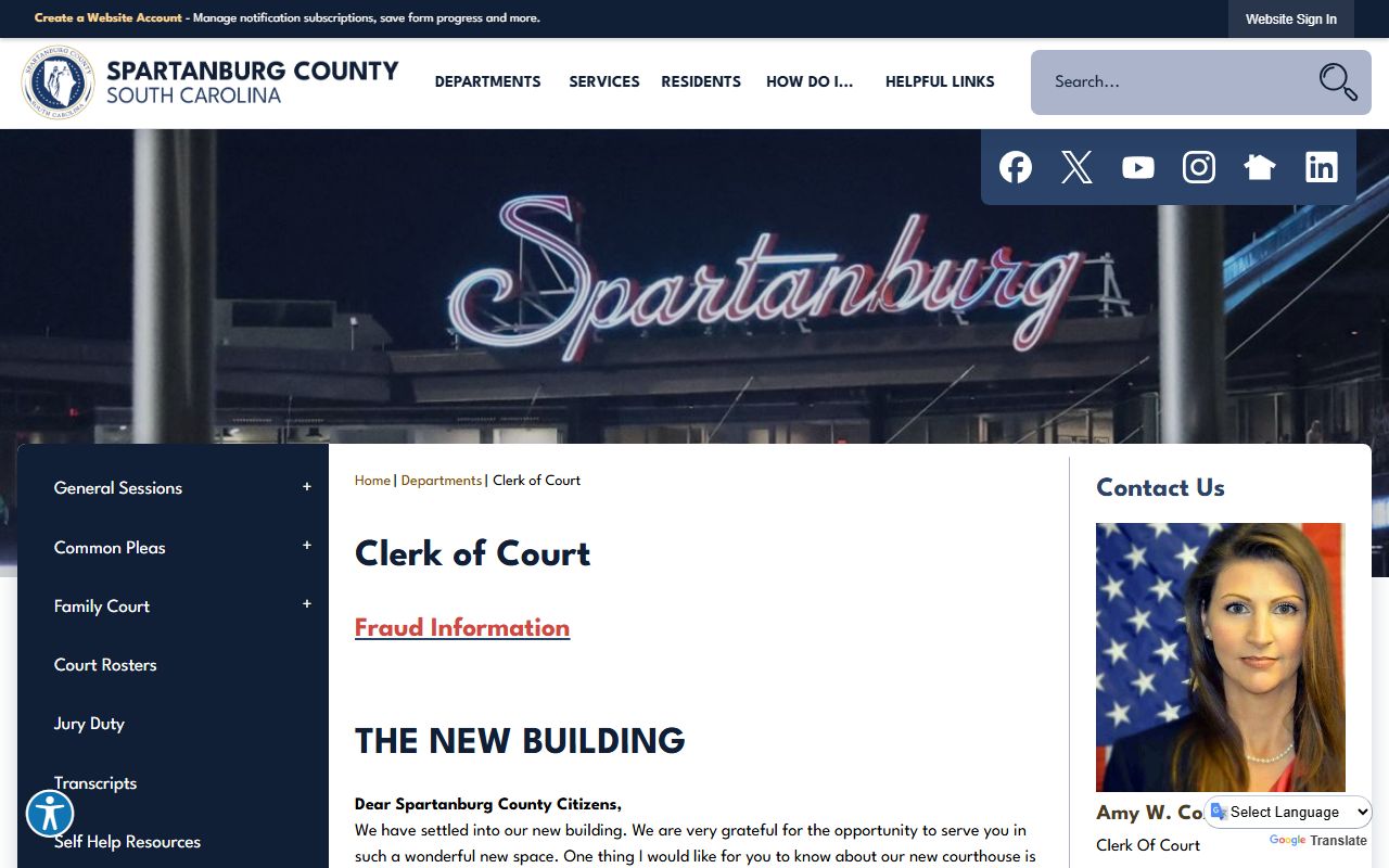 Spartanburg County Clerk of Court for Spartanburg County recent arrests