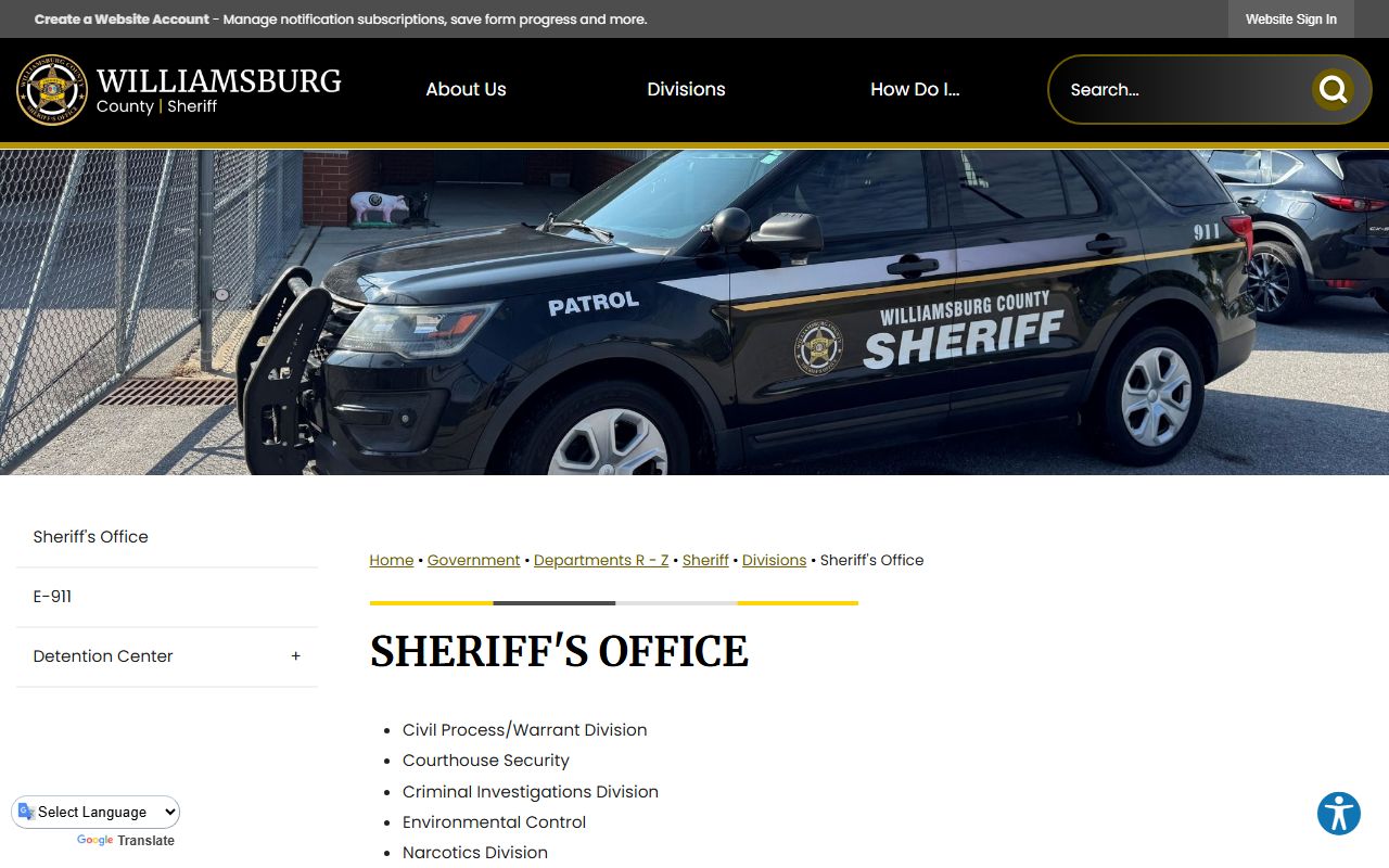 Williamsburg County Sheriff's Office for Williamsburg County recent arrests