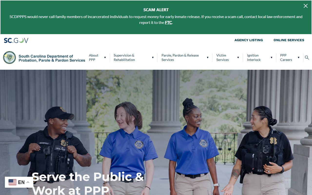 South Carolina Department of Probation Parole and Pardon Services for recent arrests